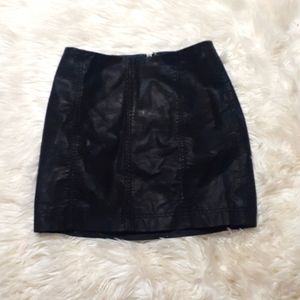 Free People Faux Leather Skirt Size 2